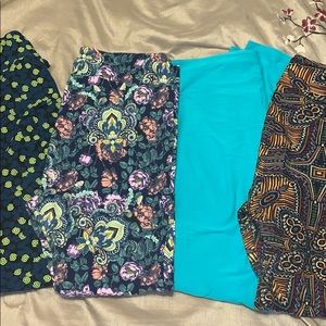 Lot of 4 TC LulaRoe leggings